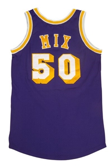 1982-83 Steve Mix Los Angeles Lakers NBA Finals Game Worn Road Jersey (Mix LOA)